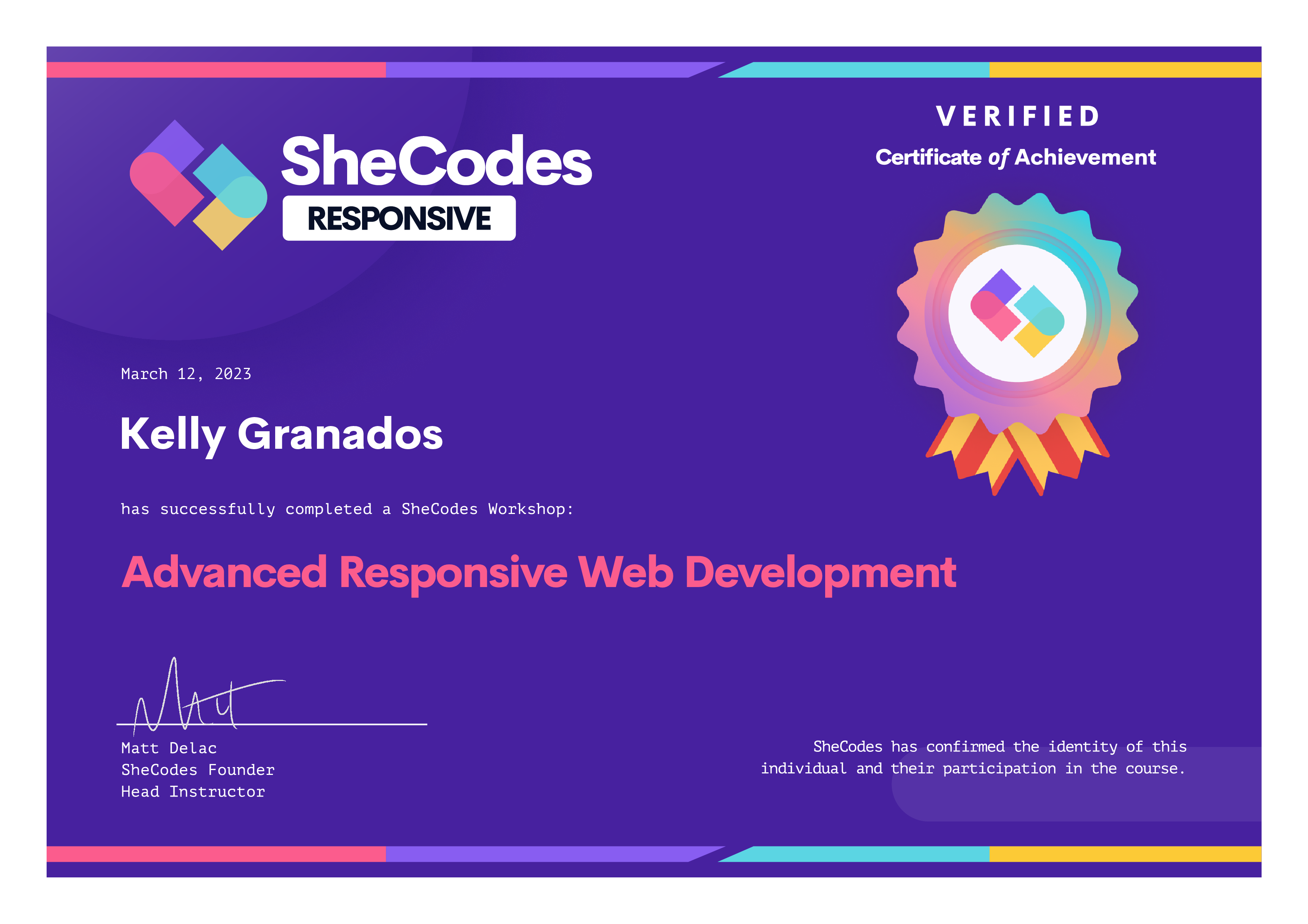 Advanced Responsive Web Dev Certificate